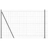 vidaXL Euro-Zaun mit Betonsockel 10 x 1,6 m PVC-beschichteter Stahl