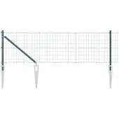 vidaXL Euro-Zaun mit Stacheln 25 x 0,8 m PVC-beschichteter Stahl Grün