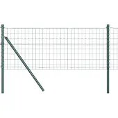 vidaXL Bodenmontierter Euro-Zaun 10 x 0,8 m PVC-beschichteter Stahl