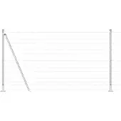 vidaXL Euro-Zaun mit Betonsockel 25 x 1,2 m Verzinkter Stahl Silber