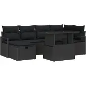 vidaXL Gartensofa-set 12 Stk. Poly-Rattan