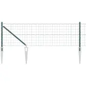 vidaXL Euro-Zaun mit Stacheln 10 x 0,8 m PVC-beschichteter Stahl Grün
