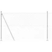 vidaXL Maschendrahtzaun mit Betonsockel 10 x 1,6 m Verzinkter Stahl
