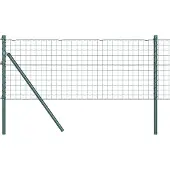 vidaXL Bodenmontierter Euro-Zaun 50 x 0,4 m PVC-beschichteter Stahl