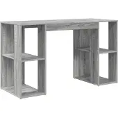 vidaXL Schreibtisch Graues Sonoma Holzwerkstoff 130 x 50,5 x 75 cm