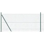 vidaXL Maschendrahtzaun mit Betonsockel 0,8 x 25 m Grün Netz