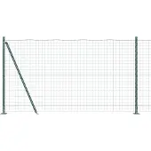 vidaXL Euro-Zaun mit Betonsockel 10 x 1,2 m PVC-beschichteter Stahl