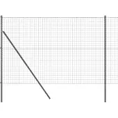 vidaXL Bodenmontierter Euro-Zaun 10 x 1,6 m PVC-beschichteter Stahl
