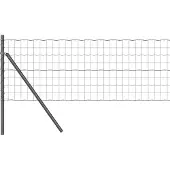 vidaXL Bodenmontierter Euro-Zaun 50 x 0,6 m PVC-beschichteter Stahl