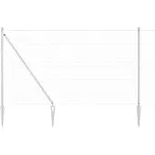 vidaXL Euro-Zaun mit Stacheln 10 x 1,6 m Verzinkter Stahl Silber Netz