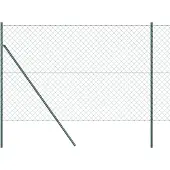 vidaXL Bodenmontierter Maschendrahtzaun 25 x 1,6 m Grün Netz