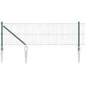 vidaXL Euro-Zaun mit Stacheln 10 x 0,8 m PVC-beschichteter Stahl Grün