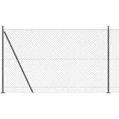 vidaXL Maschendrahtzaun mit Betonsockel 10 x 1,4 m Grau Netz
