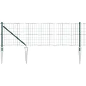 vidaXL Euro-Zaun mit Stacheln 25 x 0,4 m PVC-beschichteter Stahl Grün