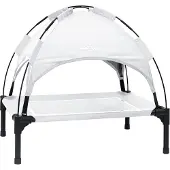 vidaXL Hundebett 71 x 64 x 71 cm Stahl Silber Grau
