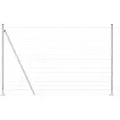 vidaXL Euro-Zaun mit Betonsockel 10 x 1,5 m Verzinkter Stahl Silber