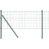 vidaXL Bodenmontierter Euro-Zaun 10 x 0,4 m PVC-beschichteter Stahl