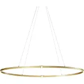 QAZQA Design Hängeleuchte Messing 120cm inkl LED 3 Stufen Dimmbar Ovallo