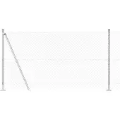 vidaXL Maschendrahtzaun mit Betonsockel 25 x 1,2 m Verzinkter Stahl