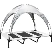 vidaXL Hundebett Silber Grau 122 x 93 x 106,5 cm Stahl