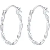 Elli Ohrringe Twisted Gedreht Creole Trend 925 Silber Elli Silber