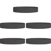 vidaXL Pflanzenring 5 Stk. Schwarz 120 x 120 x 20 cm