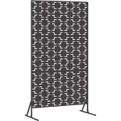 vidaXL Sichtschutz Schwarz 100 x 50 x 180 cm Stahl