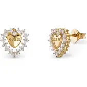GUESS 10MM JARDIN HEART & CRYS STUDS Ohrringe