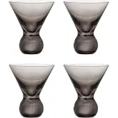 Bloomingville Corliss Cocktailgläser grau 4er Set