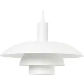 Beliani Hängelampe aus weißem Metall mit stufenförmigem Design im Mid-Century-Stil