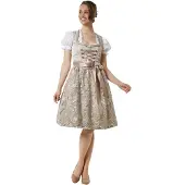 TecTake Midi-Dirndl Ella in champagner | Gr.: 46