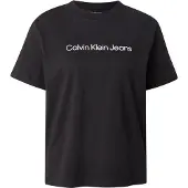 Calvin Klein Jeans T-Shirt A- Inst. Logo Classic LV047C912G Schwarz Regular Fit 105