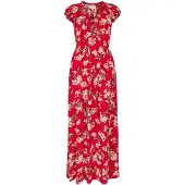 Apricot Maxikleid "Jasmine Maxikleid in Wickeloptik", Damen, Gr. S (36), N-Gr, rot, gewebt, Obermaterial: 100% Viskose CV., geblümt, schmal, Kleider Maxikleid, mit Blumenmuster