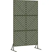 vidaXL Sichtschutz 100 x 50 x 180 cm Stahl Olivgrün