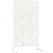 vidaXL Sichtschutz 100 x 50 x 180 cm Stahl Weiß