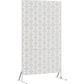 vidaXL Sichtschutz 100 x 50 x 180 cm Edelstahl Silber