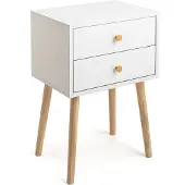 Vinthera Nachttisch Moa Weiss Kunststoff 40 x 30 x 62,5cm