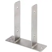 GAH Alberts Alberts U-Pfostenträger, Edelstahl, zum Aufschrauben, Materialstärke 4 mm, Breite 91 mm