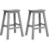 vidaXL Barhocker 2 stk. Hellgrau 52 x 43 x 73,5 cm HDPE