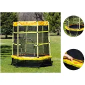 Chipolino Kindertrampolin Funny 140 cm Gummibänder Federabdeckung Reißverschluss gelb