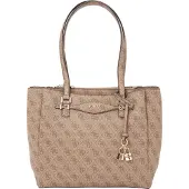 GUESS Elegante Beigefarbene Damentasche mit Mehreren Fächern und Details