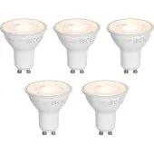 LUEDD 5er-Set GU10 50mm LED-Glühbirnen Klar 7,5W 800 lm 3000K