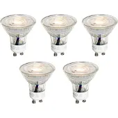 LUEDD 5er-Set GU10 50mm LED-Glühbirnen Klar 3W 230 lm 2700K