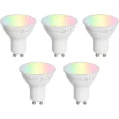 LUEDD 5er-Set GU10 50mm LED-Glühbirnen Klar 4,7W 400 lm 2200-2400K