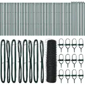 vidaXL Bodenmontierter Sechseckzaun 100 x 0,6 m Grau Netz