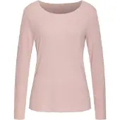 LASCANA Langarmshirt "mit feiner Glitzereinfassung" aus weichem Viskose-Feinstrick