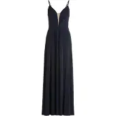 Vera Mont Abendkleid mit Lurexfaden in Dunkelblau/Grau | Gr.: 38