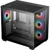 DeepCool CG530 4F, Midi Tower, PC, Schwarz, ATX, ITX, micro ATX, Acrylnitril-Butadien-Styrol (ABS), SPCC, Gehärtetes Glas, Gaming