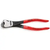 Knipex Kraftvornschneider DIN ISO 5748 Länge 160mm mit Facette poliert Kunststoff-Überzogen - 67 01 160 SB