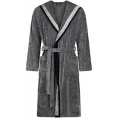Cawö Bademantel Home 5841 Kapuze Herren Nature Black-50